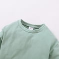 thumbnail image 5 of 18 Months Toddler Baby Girls Clothes Baby Girls Outfits 18-24 Months Baby Girls Long Sleeve Round Neckline Solid Color Top Pants 2PCS Set Green, 5 of 8