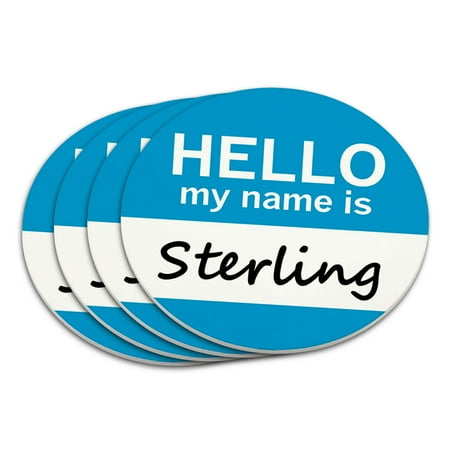 

Sterling Hello My Name Is Coaster Set
