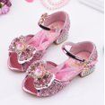 thumbnail image 1 of Sandalias de Disney para niñas, zapatos de princesa Elsa Frozen 2, zapatos de cristal para niñas pequeñas, zapatos de tacón alto para niños, zapatos de espectáculo de pasarela, plantilla 32 de 20,6 CM Gao Jinjia LED, 1 of 2
