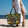 thumbnail image 2 of Beach Bag For Women, Cute Hamburger Beef Vegetables Beach Tote Bag Swim Pool Bag Large Tote With Pockets For Workout., 2 of 2