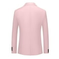 thumbnail image 4 of Maoxin Mens Jackets New Casual Men Solid Matching Breasted Slim Middle Aged Suit Long Sleeve Hoodless Casual Outwear Jackets Pink 2XL, 4 of 7