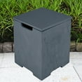 thumbnail image 2 of Elementi Plus Propane Tank Cover Table Outdoor Fire Pit Side Table Square Propane Tank Hideaway Storage Box for 20lb Propane Gas Tank Concrete - Slate Black, 15.9" x 15.9" x 20.5", 2 of 4