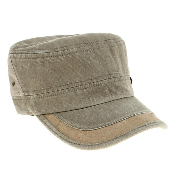 Sombrero plano de para hombre, protector solar al Hugo Gorra de algodón del ejército
