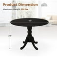 thumbnail image 2 of 40-inch Round Dining Table, Mid Century Modern Kitchen Table with Circle Tabletop & Curved Trestle Legs, Pedestal Dinette Table for 4, Leisure Coffee Table for Bistro (Black), 2 of 9