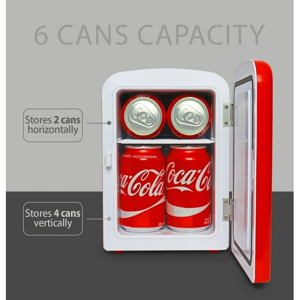 Coke mini store fridge with bear