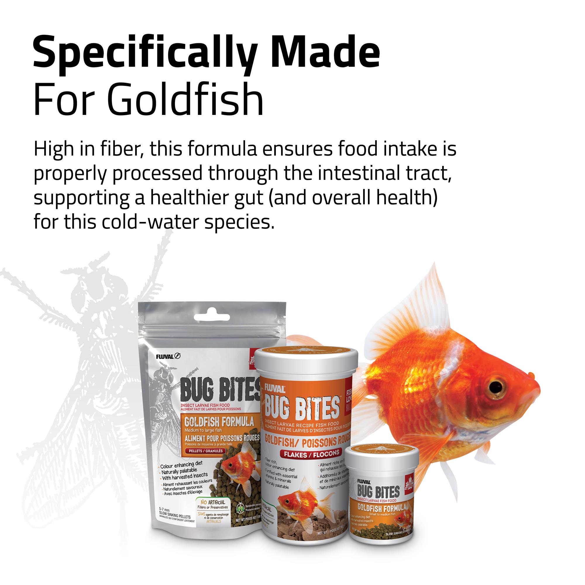 Fluval Bug Bites Goldfish Granules, 45 G