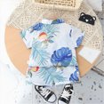 thumbnail image 4 of NIEWTR Toddler Baby Girls Summer Outfits Baby Boy Summer Clothes Short Sleeve Shark Print Tee and Cargo Style Shorts Lounge Shorts 2Pcs 6-12-18-24 Months(White,18-24 Months), 4 of 9