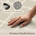 thumbnail image 4 of ODIKA 9'x12' Beige Gray Modern Design Washable Area Rug Contemporary Grid Pattern with Minimalist Style Non-Shedding, Easy Care for Master Suite, California King, Under Bed, 4 of 5