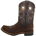 thumbnail image 2 of Men's Genuine Leather Western Boot Square Toe Rodeo Cowboy Boot, 2 of 4