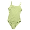 thumbnail image 6 of Miluxas Girl's V-Front Camisole Dance Leotard Green 14-15Years, 6 of 8