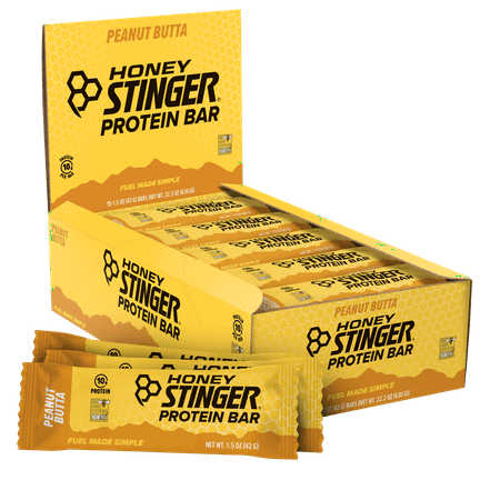 Honey Stinger Protein Bar, Peanut Butta, 10g Protein, 15 Ct