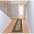 thumbnail image 3 of HomeRoots Ivory Beige Gold Green And Navy Oriental Power Loom Stain Resistant Runner Rug, 3 of 5