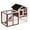 Brown, variant on PawHut Wooden Rabbit Hutch Weatherproof with Screened Run Brown 49"