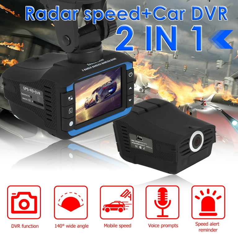 2IN1 Anti Radar Laser Police Detector Speed Car Recorder Dash