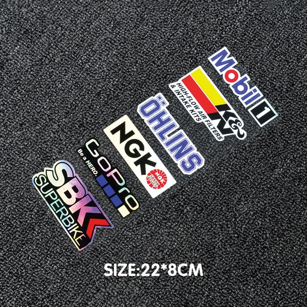1 Juego De Tiras Laterales Reflectantes Para Casco De Motocicleta Adhesivo De Vinilo Para Coche huangjie unisex