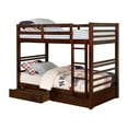 thumbnail image 1 of Bowery Hill Lit Superposé de Rangement Simple sur Simple en Bois, Noyer Foncé, 1 of 5