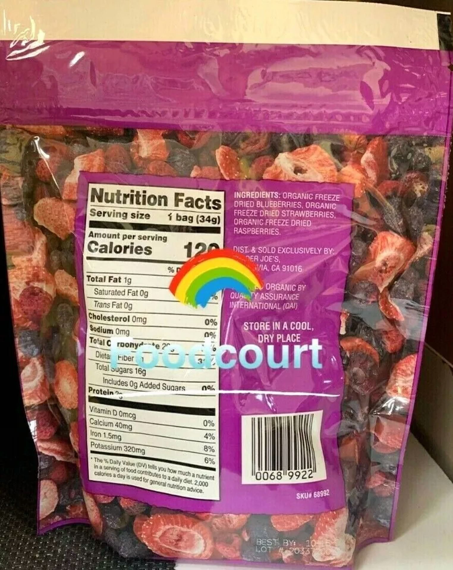 3 PACK Organic Freeze-Dried Berry Medley, 1.2 oz Each – Total 3.6 oz – A Blend of Organic Strawberries, Blueberries, and Raspberries – Healthy, Guilt-Free Snack