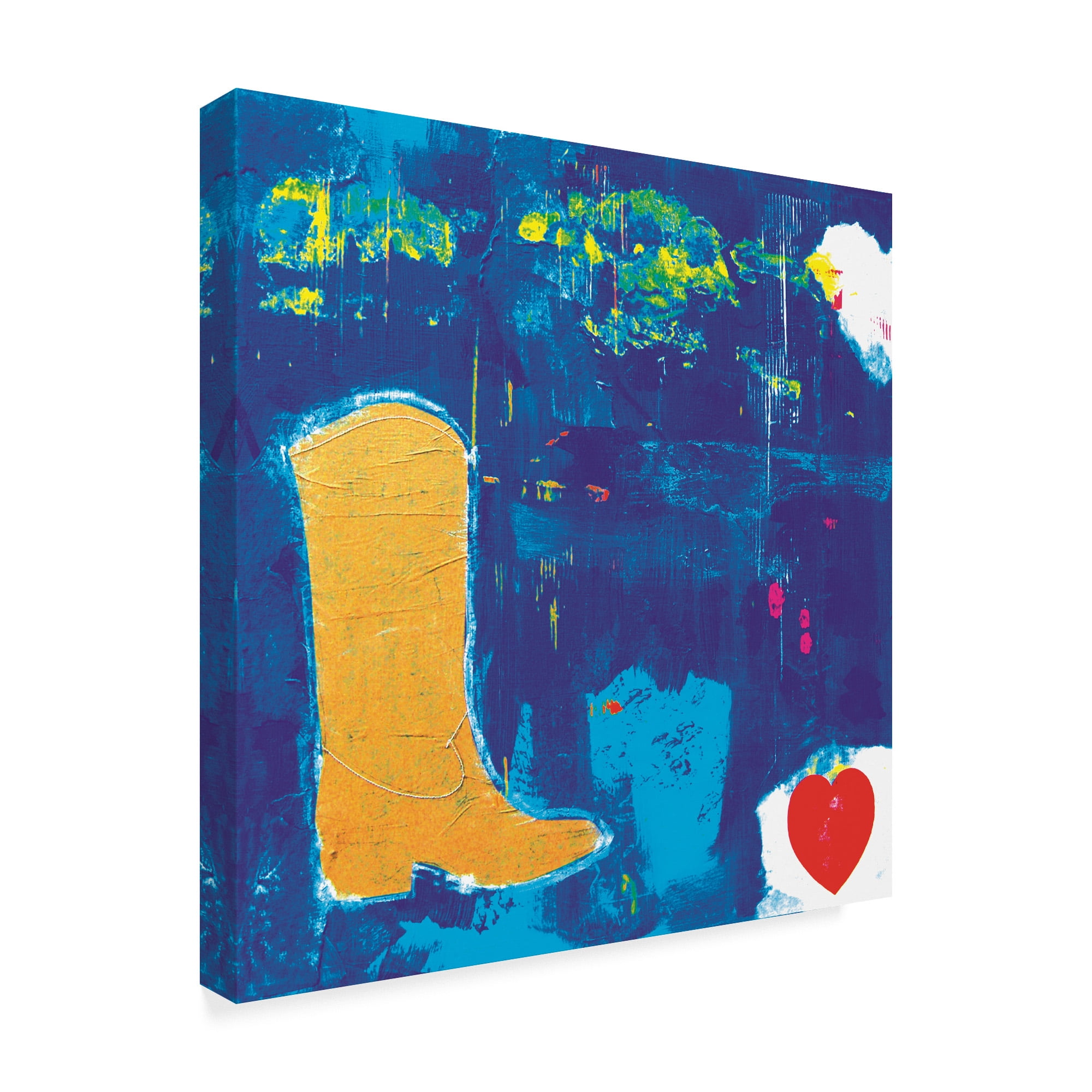 Trademark Fine Art 'Cowgirl Boots Love' Canvas Art by Nicole Dietz