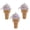 Purple, variant on 3 Ice Cream Cones, Scented Candles, Soy Wax, Simulated Dessert Candles, Ornaments