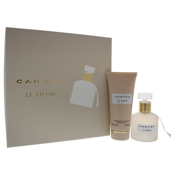 Le Parfum by Carven pour Femme - Coffret Cadeau de 2 Pièces 1,66 Oz EDP Spray, 3,33 Oz Parfum Lait pour le Corps