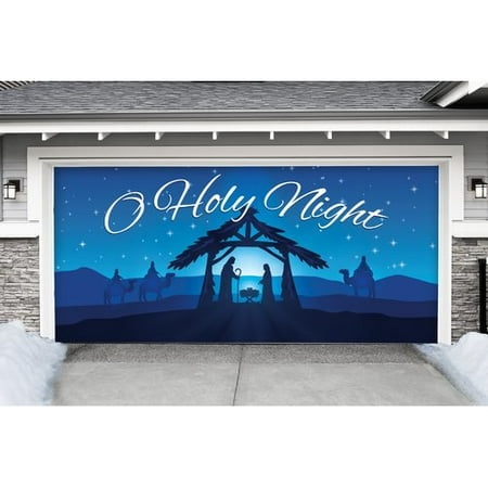 - The Holiday Aisle Nativity Scene O Holy Night Garage Door Mural
