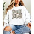 thumbnail image 6 of Bulldogs Camo Coquette Bow Sweatshirt for Women & Teens School Spirit Game Day Crewneck White Sweatshirt Medium, 6 of 7