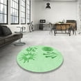thumbnail image 3 of Ahgly Company Indoor Square Patterned Light Green Area Rugs, 8' Square, 3 of 6