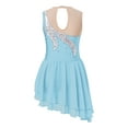 thumbnail image 3 of iiniim Kids Girls Sparkly Rhinestone Sleeveless Figure Ice Skating Dress Ballet Gymnastics Leotard Dancewear Light Blue 16, 3 of 7