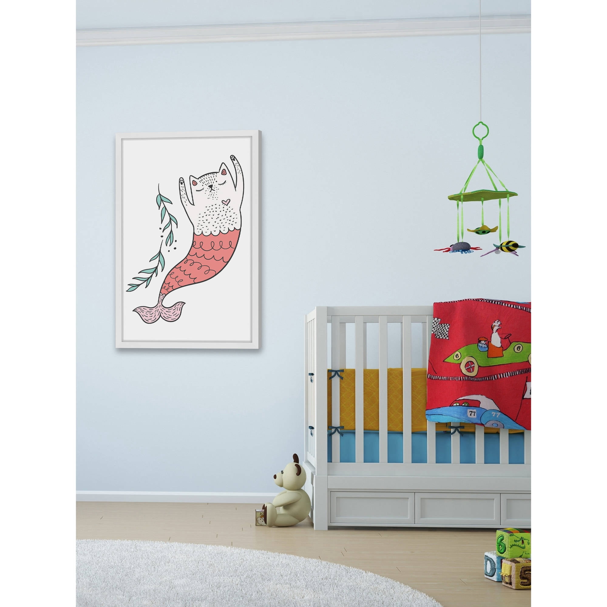 "Purrmaid 03" Framed Painting Print