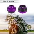 thumbnail image 3 of 15mm Motorcycle Slider Frame Aluminum Alloy Plastic Wheel Fairing Protection Crash Pad Protector Guard 59mm 45mm Purple 2 Pcs, 3 of 7