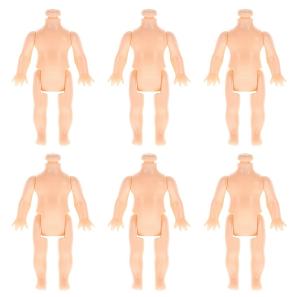 20 piezas Mini muñecas de plástico, accesorios para el cuerpo, cuerpos gruesos, materiales para manualidades de muñecas