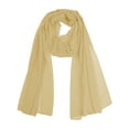 thumbnail image 1 of INSPIRAR CHIC Bufanda de Chiffon Sólido para Mujeres Ligera Suave Sheer Larga Envoltura para la Cabeza Chal Bufandas Trigo 68.9x29.5 pulgadas, 1 of 7