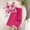 Hot Pink, variant on WAVSUF Kids Girls Outfits Ruffle Hem Tank Tops and Wide Leg Pants Casual Summer Comfort Soft Sets 2 Piece Hot Pink Size 7-8