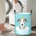 thumbnail image 5 of Naloa Dog In Bathtub Large Laundry Basket Waterproof Round Collapsible Storage bin with Handles for Hamper Kids Room,Toy Storage, 5 of 6