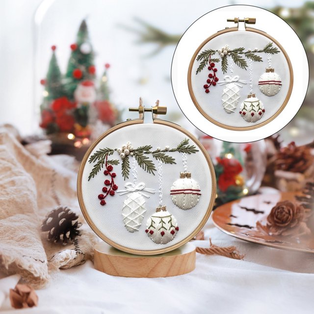 Home Decoration Christmas Embroidery Kit DIY Handmade For Adults And Children Handmade Embroidery Kit With Stamping Embroidery Patterns Suitable For Adult Beginners Christmas Embroidery