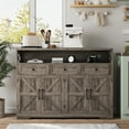 thumbnail image 6 of Veanerwood 52" L Farmhouse Buffet Cabinet with Drawers, Sideboard with Storage for Kitchen, Dining Room, Livingroom, Rustic Grey, 6 of 9