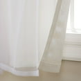 thumbnail image 4 of TOWN & COUNTRY LUXE Talia Double Layer Indoor Curtains, Sheer and Room Darkening Blackout, Grommet Top, Energy Efficient, 2-Pack Set, 52"x63", Winter White, 4 of 6