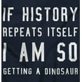thumbnail image 2 of History Repeats Itself Dinosaur Pet Plus Size Crewneck Graphic Tee Shirt Brisco Brands 2X, 2 of 4