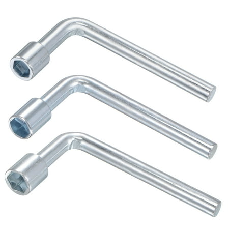 

Uxcell 7mm 8mm 10mm Metric L Shaped Angled Open Hex 6 Point Socket Wrench Single Ended