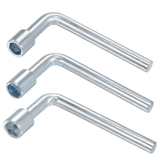 Unique Bargains 7mm 8mm 10mm Metric L Shaped Angled Open Hex 6 Point Socket Wrench, Single Ended