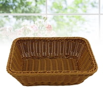 LABSERRON Wicker Storage Basket Brown 1Pcs 11.8X7.9X2.8In