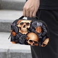 thumbnail image 2 of Skull Head Digital Pouch with Oxford Cloth, Waterproof, 5.9x9.44x3.14 in, for Hard Drive Bags, USB Pouch, Charger Cord Organizer, Cable Organizer Clips, 2 of 6