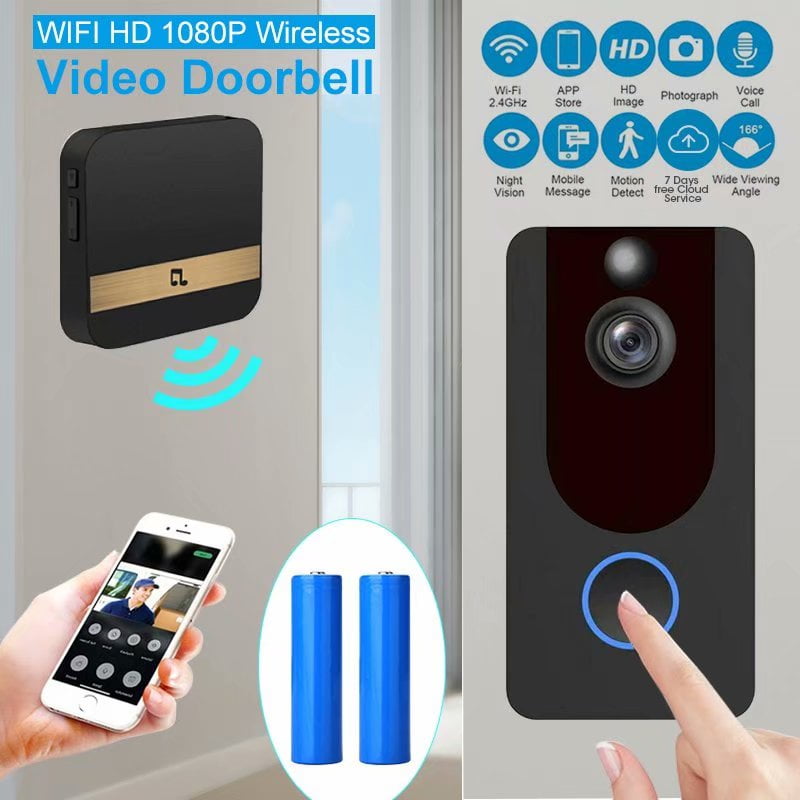 Wifi Wireless Smart Visual Video Doorbell Camera 1080p Intercom Remote Monitoring Alarm Intelligent Security Camera Walmart Com Walmart Com Wifi Wireless Smart Visual Video Doorbell Camera 1080p Intercom Remote Monitoring Alarm Intelligent Security Camera Walmart Com Walmart Com