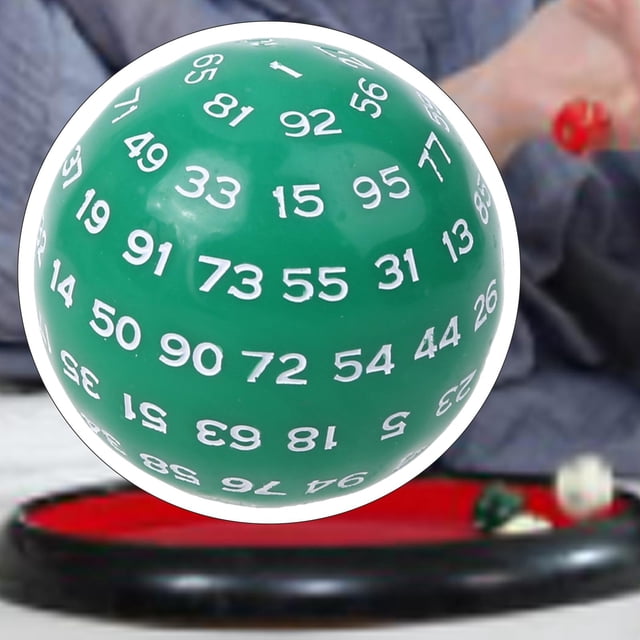 Dados de Acrílico de 100 Lados, Juego Familiar de Entretenimiento, Dados Poliédricos, Juego de Mesa de Juego de Rol para Adultos , -2 CUTICAT Bola de juego de dados poliédricos
