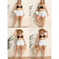 thumbnail image 6 of Charmo Womens Plus Size Swim Shorts High Waisted Swimsuit Shorts Boyleg Swim Bottoms Side Drawstring Bathing Suit Shorts, 6 of 6