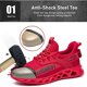 thumbnail image 2 of Zapatos de punta de acero para hombre, ligeros, indestructibles, para mujer, a prueba de pinchazos, cómodos, zapatos de seguridad para uso industrial, costura XGeek LBX-05, 2 of 7