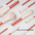 thumbnail image 4 of Professional Makeup Brush Set 12 Pcs, Puffy Vegan Bristles Powder Blending Brush With Travel Cosmetic Organizer Bag, Durable Round Handle Make Up Tool, 4 of 4