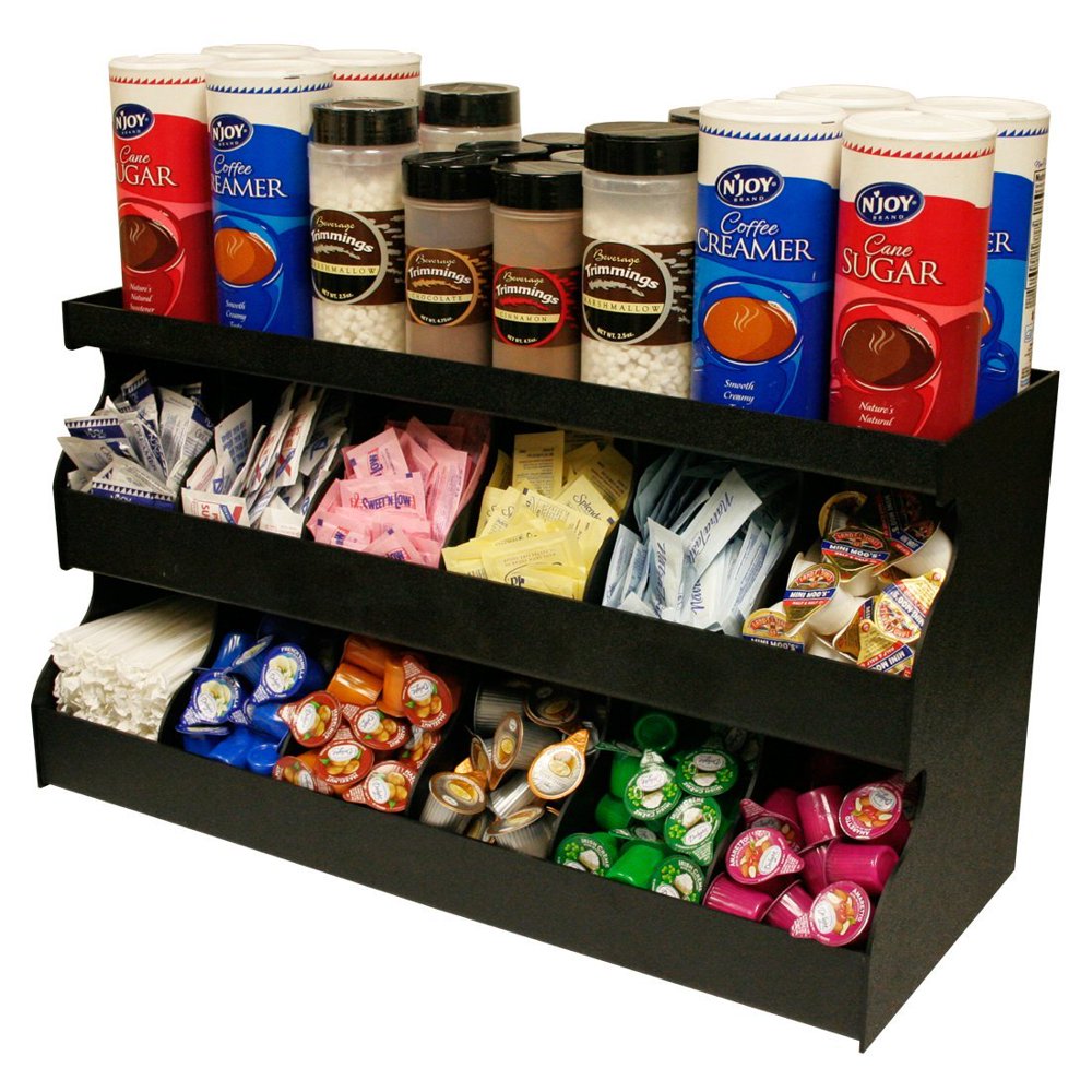 24913 by PPM Condiment Organizer and Display with 10 Compartments and Top Shelf