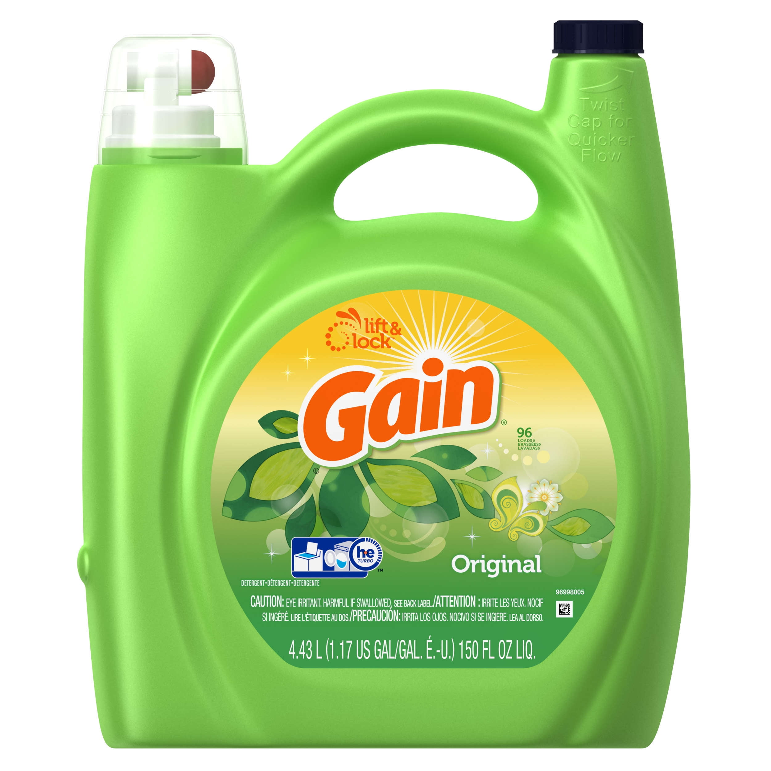 gain liquid laundry detergent original scent 96 loads 150 oz green works laundry detergent walmart