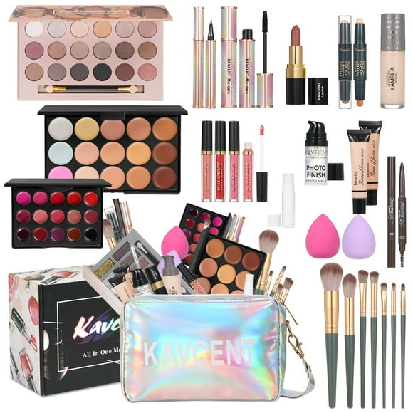 Set de maquillaje KAVCENT para adolescentes y mujeres con paleta de sombras de ojos